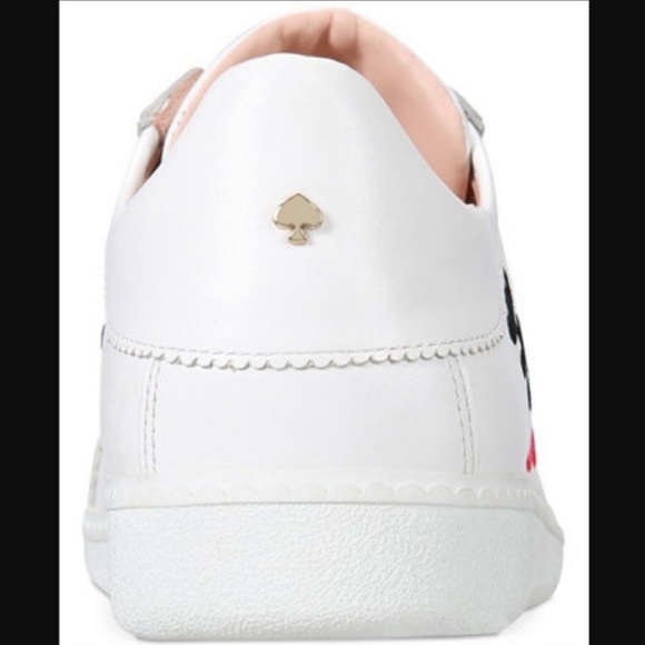 kate spade Everhart Sneakers White Napa Sheep Skin Leather Comfy 8.5m & 9.5m NIB - Picture 4 of 7